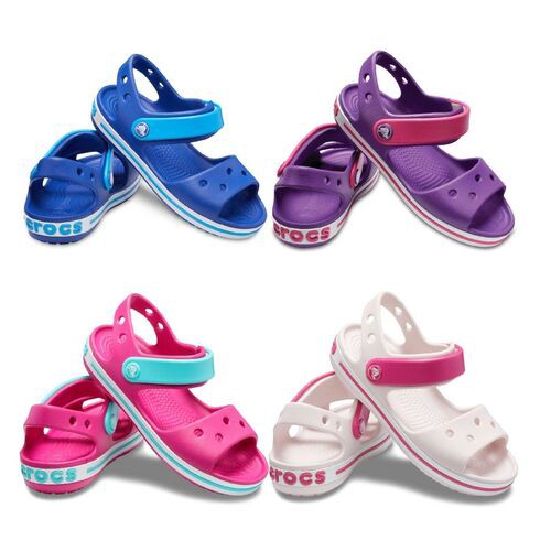 dép sandal quai ngang nhựa cá sấu baya band cho bé gái đi mưa, lội nước, đi biển, chống hôi chân
