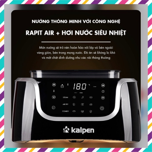 Nồi Chiên Không Dầu 7l Lít Kalpen Có Chế Độ Hấp Hơi Nước Đa Năng Rất Tiện Lợi