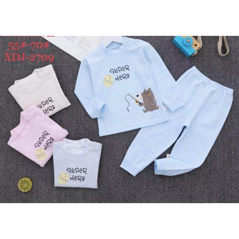 Bộ dài tay thu đông cho bé, chất cotton len cao cấp, mềm mịn, thấm hút mồ hôi