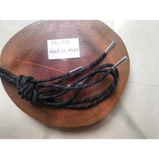 Dây giày màu đen chấm trắng dài 1.2 m