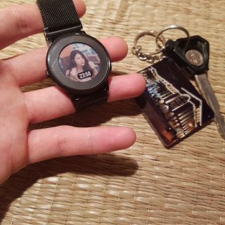 Đồng hồ Pebble time round đen