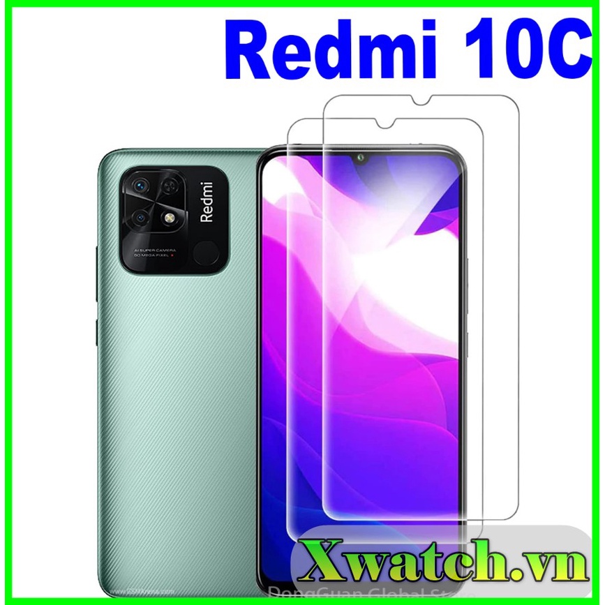 Cường lực Xiaomi Redmi 10C Redmi 10 K40 pro + Mi 11 lite Redmi 9 9A 9C 9T Note 11 Note 10 pro trong suốt