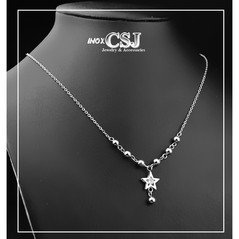 Dây chuyền ngôi sao gắn bi tròn xinh