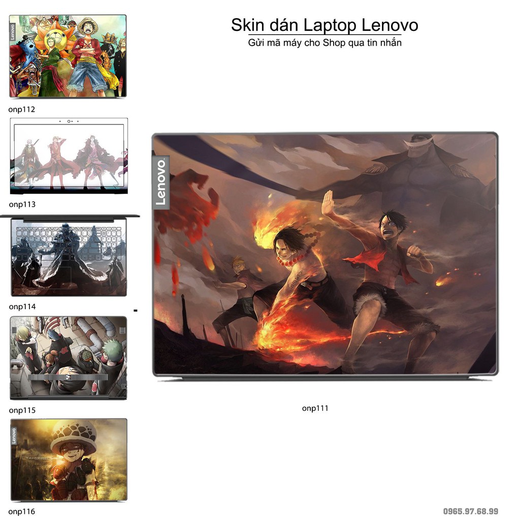 Skin dán Laptop Lenovo in hình One Piece _nhiều mẫu 12 (inbox mã máy cho Shop)