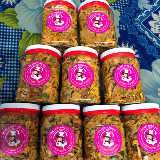 2 hộp cơm cháy lắc khô gà