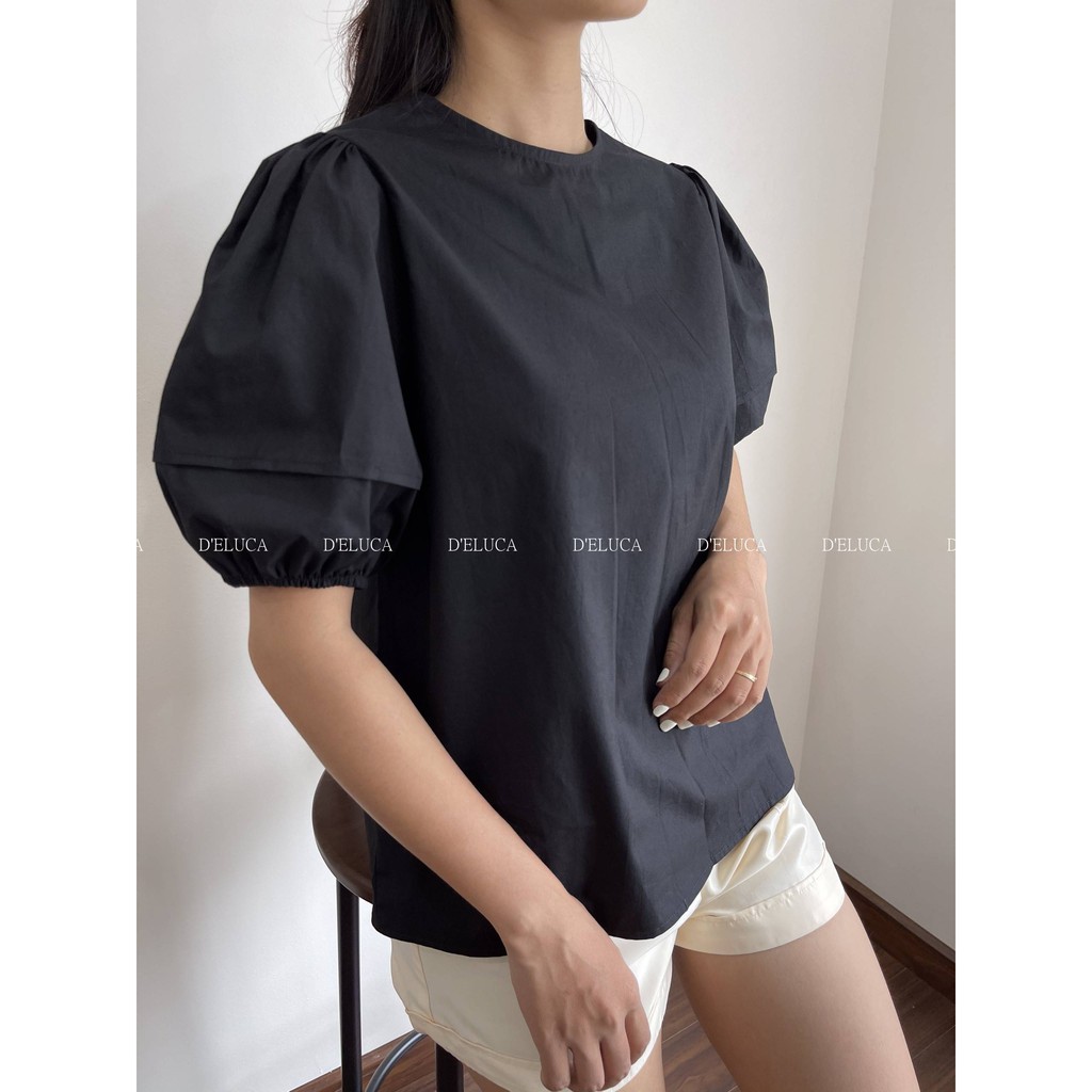 [Hình+Video Thật] Áo Kiểu Nữ Tiểu Thư Cổ Tròn Tay Bồng Dễ Thương Thời Trang Hàn Quốc | BigBuy360 - bigbuy360.vn