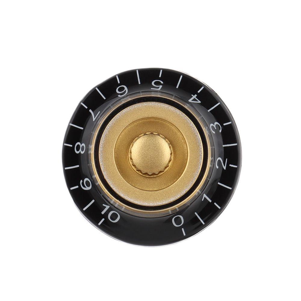 CHOOKEY Nút Điều Chỉnh Âm Lượng Tông Màu Đen &amp; Vàng Với Số Trắng Dành Cho Đàn Guitar Bass Les Paul LP