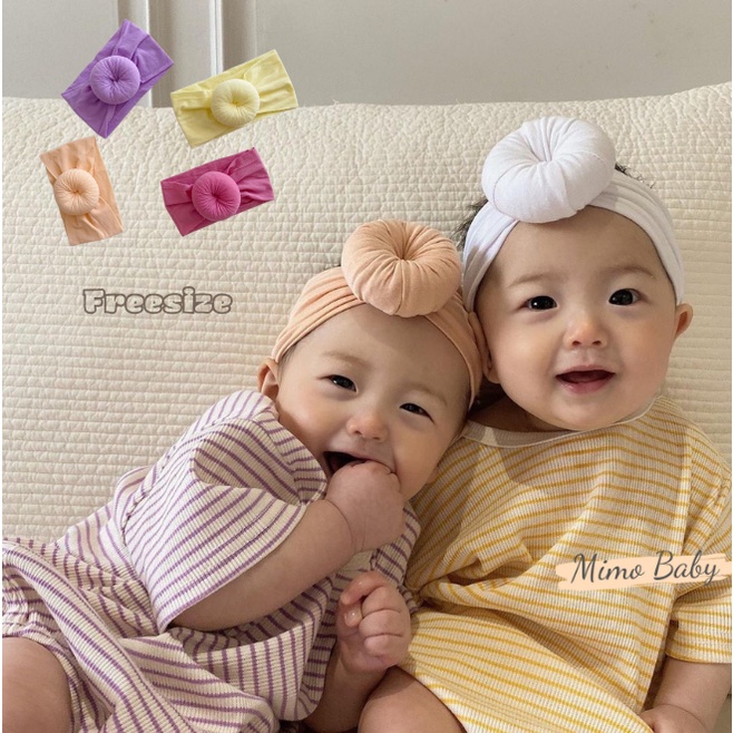 Băng đô thun bản to mẫu xoắn ốc siêu dễ thương cho bé gái BD48 Mimo Baby