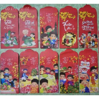 (TẾT) Combo 10 bao lì xì Tết như hình