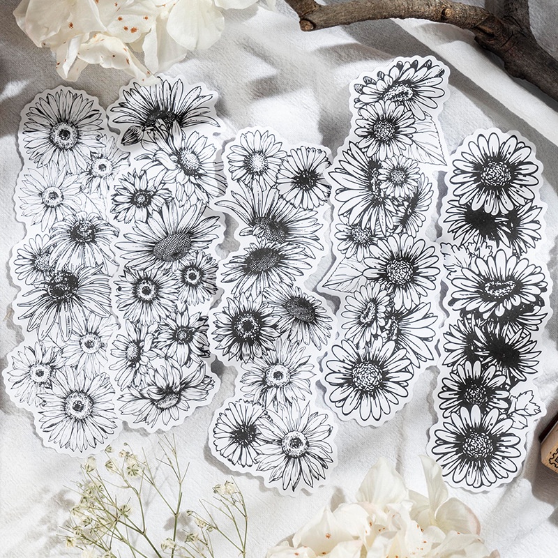 Bộ 10 Tấm Sticker Dán Tường Hình Hoa Và Bướm