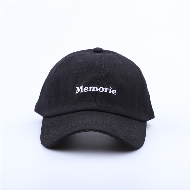 Mũ lưỡi trai HAZIN chất liệu vải kaki bền đẹp thêu chữ Memorie cao cấp form chuẩn phong cách nón kết thời trang