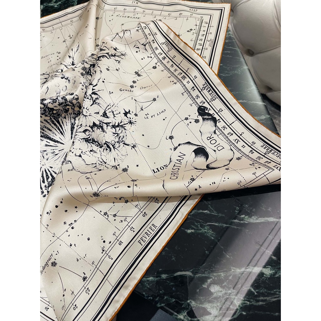 Khăn Quàng Cổ Vuông Bằng Lụa In Họa Tiết Cung Hoàng Đạo Thời Trang 2022 Cho Nữ