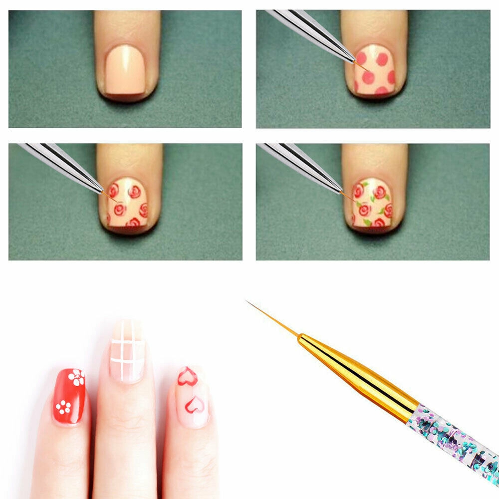 Bộ 3 cọ vẽ móng tay làm đẹp mới 7 / 9 / 11mm