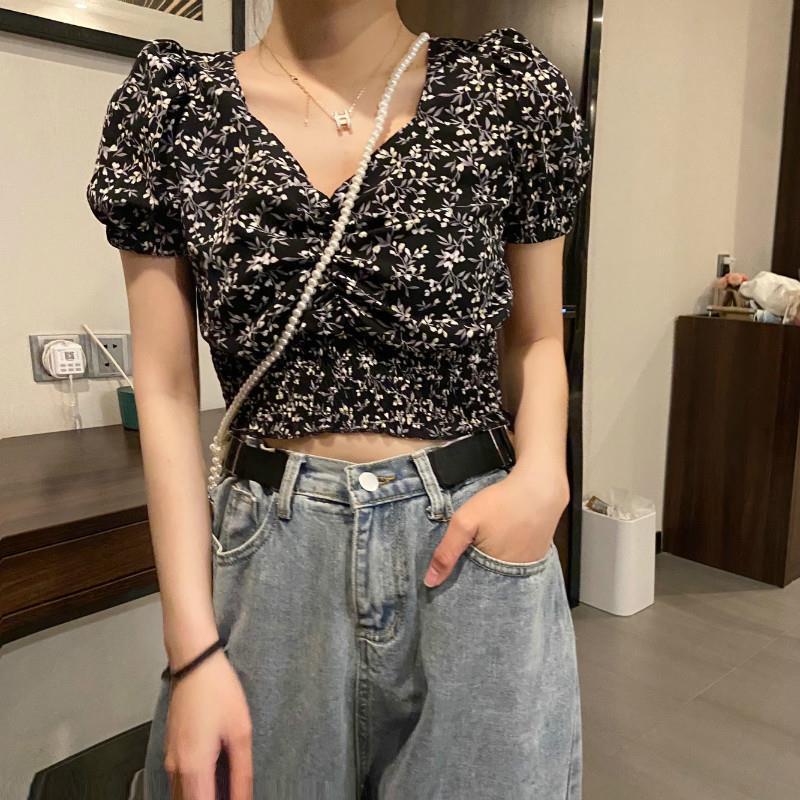 áo hoa nhí croptop rút dây ngực sexy hàng đẹp