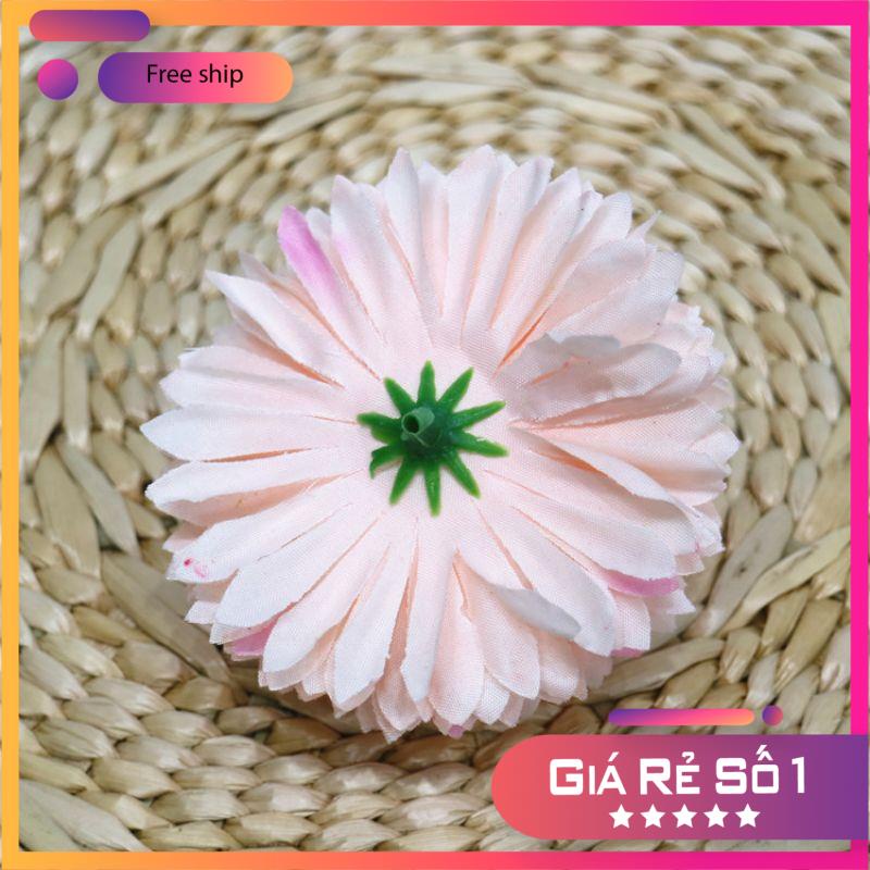 Combo 10 đầu bông cúc xù - cúc bing bong to 10cm_ hoa giả trang trí