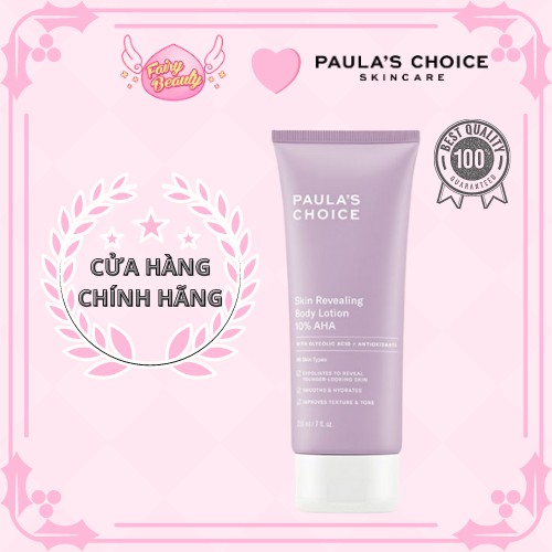 [PAULA'S CHOICE] Kem Dưỡng Thể AHA Sáng Da Cải Thiện Dày Sừng Nang Lông Skin Revealing Body Lotion 10% AHA 210ml Mã 5900