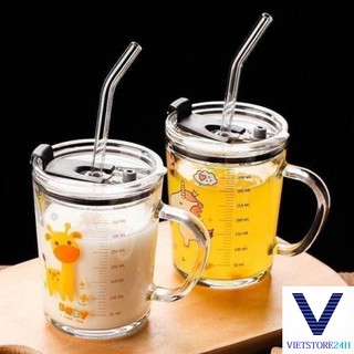 Cốc trà sữa thủy tinh chia vạch 350ml - full box