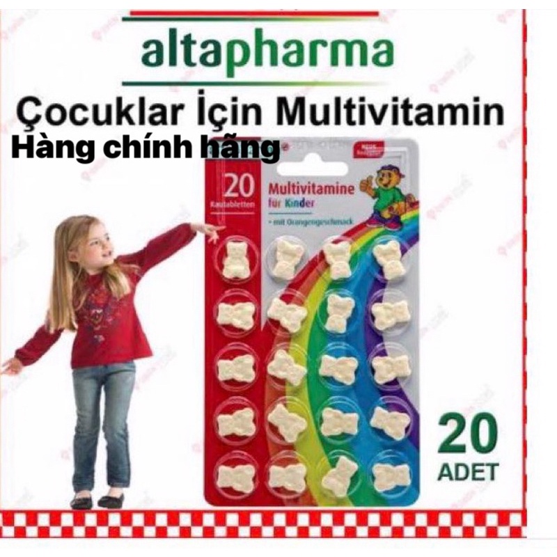 Kẹo multivitamin fur kinder tổng hợp cho trẻ em biếng ăn, còi.
