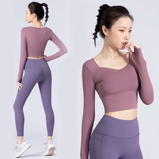 HOTÁo thun thể thao nữ mỏng bó sát nhanh chóng làm khô quần áo dài tay lưới người nổi tiếng chạy bộ tập thể dục áo thun