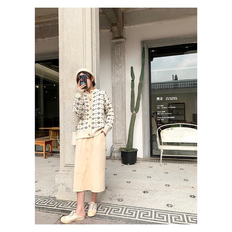 MS830 Áo len hoa văn, áo khoác len đỏ Giáng Sinh Noel, Tết