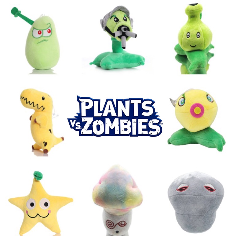 Plants VS Zombies 2 Plush Doll Toys 20cm Starfruit Split Pea Cute Plant Dolls Bedroom Decoration Kids Birthday