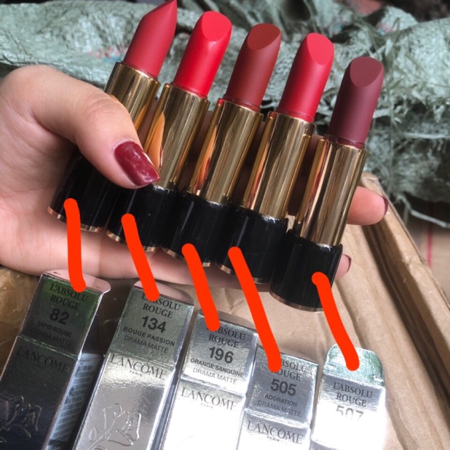 Son Lancome L'absolu Rouge màu 82 134 196 505 507