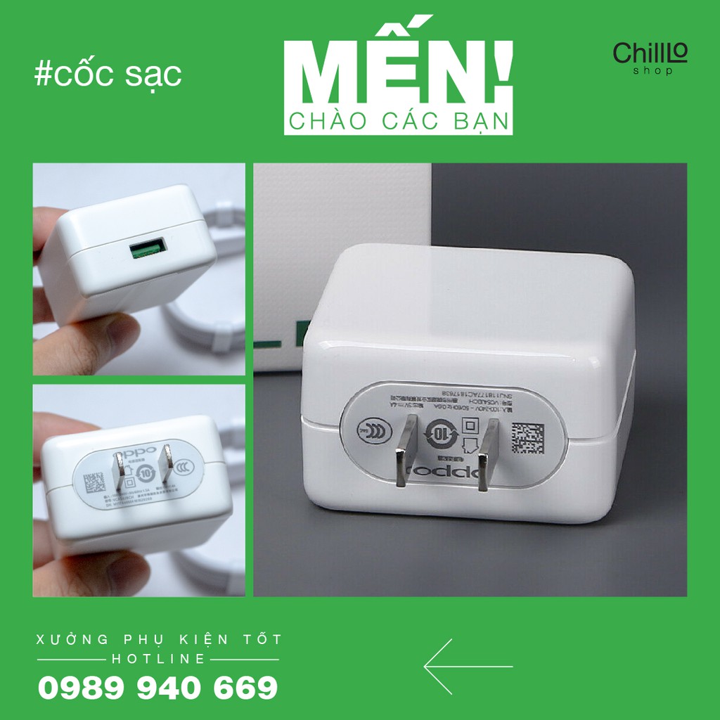Củ Sạc Nhanh VOOC 3.0 OPPO 5V-4A 20W - Cốc Sạc Adapter VOOC 3.0 - VOOC Flash Charge 3.0 R15/ A91/ F11/ F11 Pro/ Reno