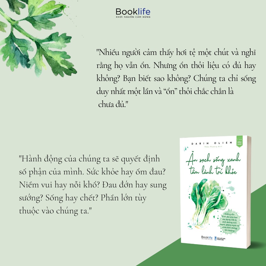 Sách - Ăn Sạch Sống Xanh - Tâm Lành Trí Khoẻ