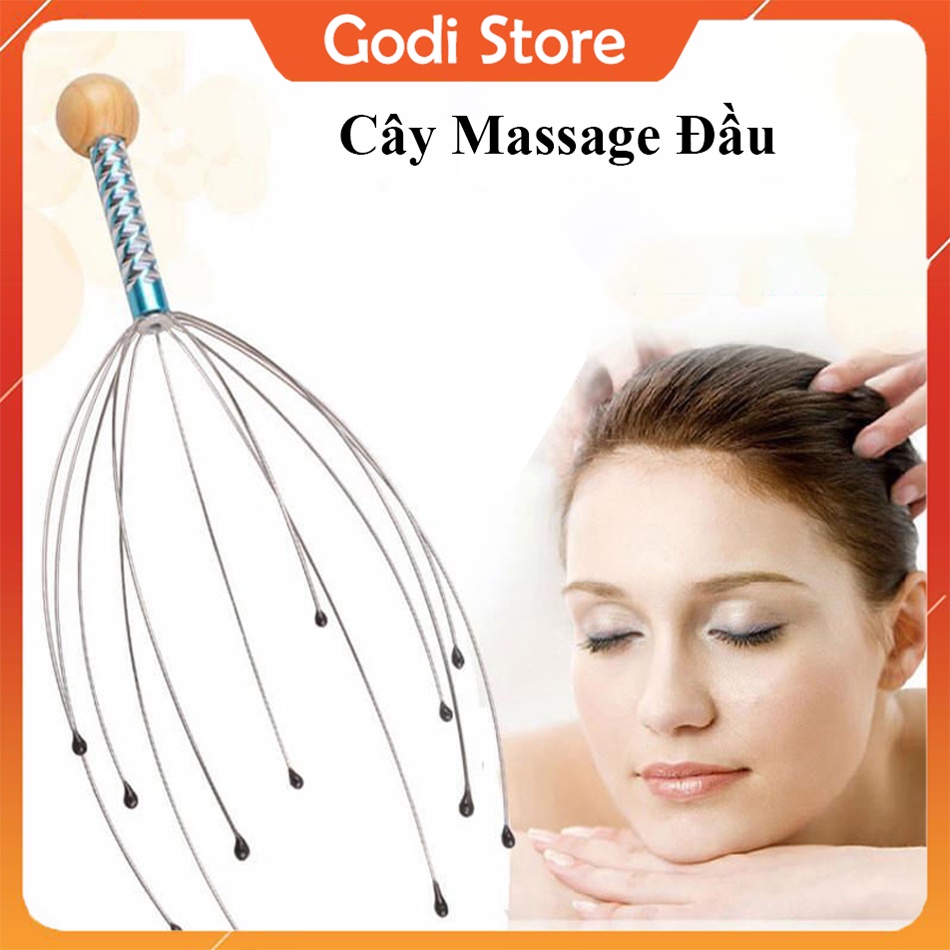 Cây Massage Đầu, Lược Mát Xa Đầu 5 Ngón Vật Lý Giúp Thư Giãn Giải Tỏa Căng Thẳng, Mệt Mỏi - G60