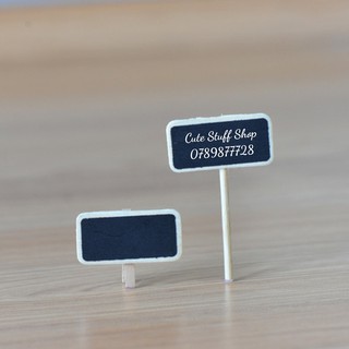 Phụ kiện tiểu cảnh Bảng gỗ đen
