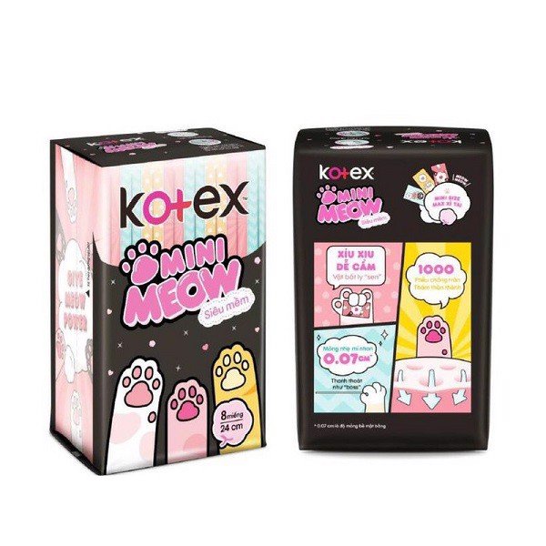 Băng vệ sinh Kotex khô thoáng siêu mỏng cánh/ dày cánh 8 miếng