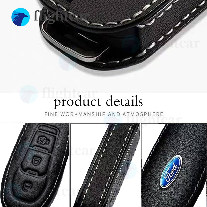 Vỏ Da Bảo Vệ Chìa Khóa Điều Khiển Từ Xa Cho Xe Hơi Ford Ranger Fiesta Everest