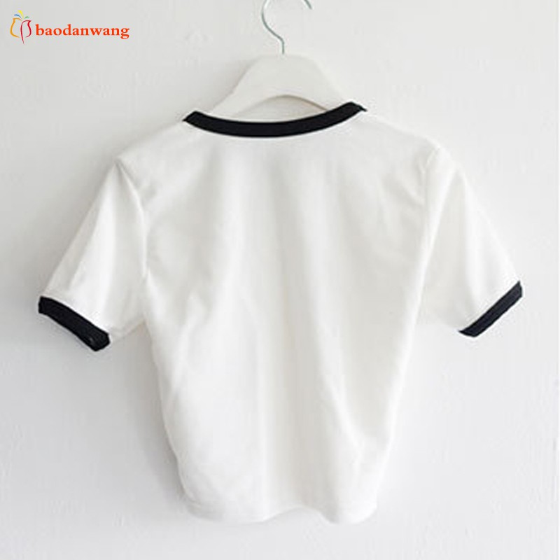 Áo croptop tay ngắn tôn dáng thời trang cho nữ