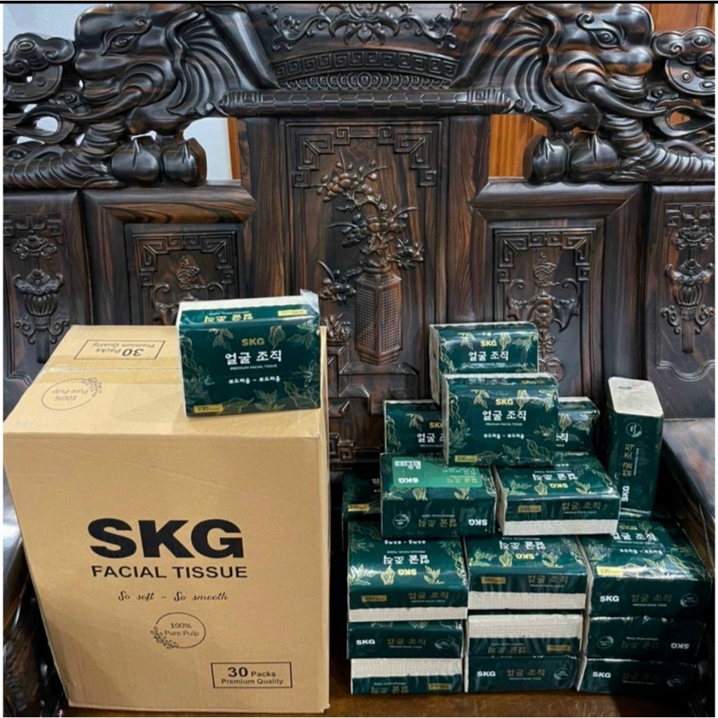 30 gói giấy ăn rút Xanh SKG, dễ sử dụng