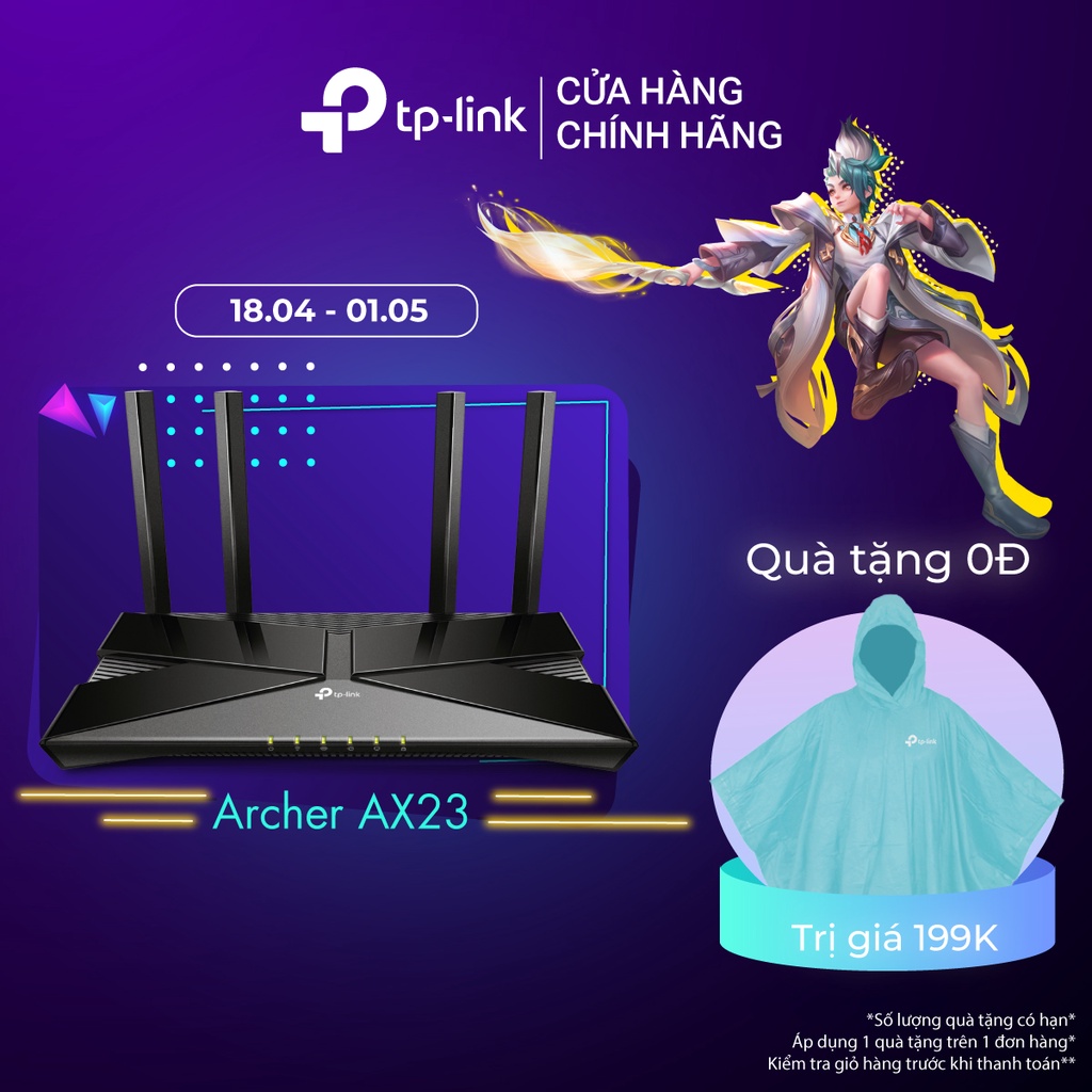 [Wifi thế hệ mới] Bộ Phát Router Wifi TP-Link Archer AX23 Wifi 6 Chuẩn AX1800