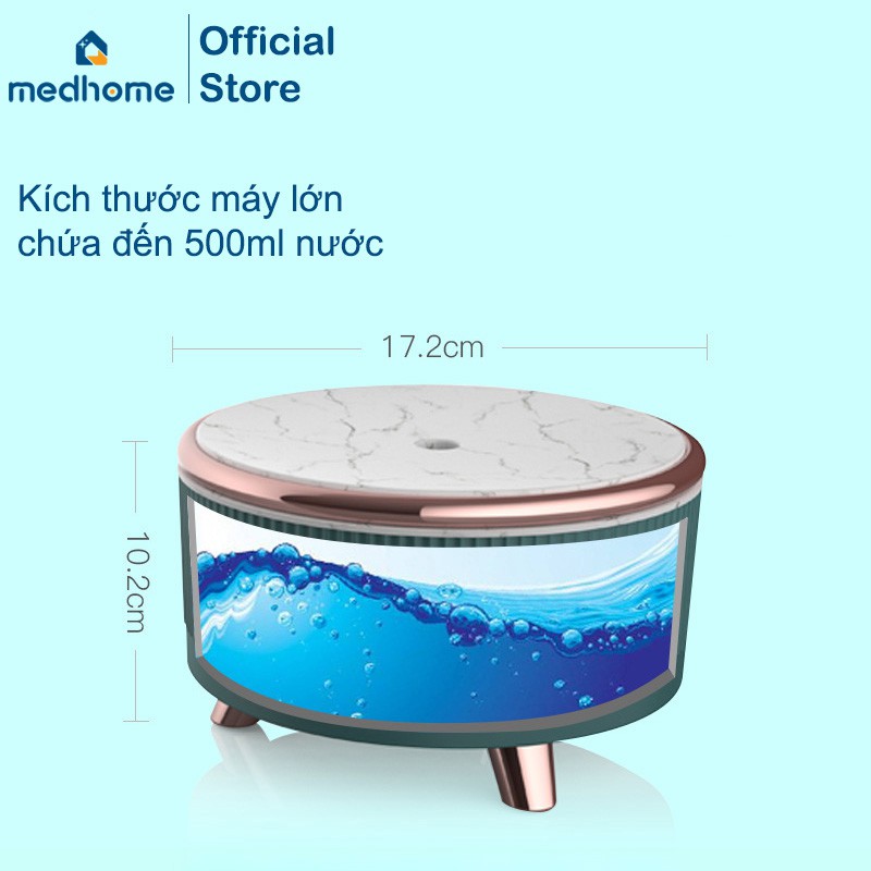 [THIẾT KẾ MỚI 2021 + ẢNH THẬT] MÁY XÔNG TINH DẦU MEDHOME STARSHIP DUNG TÍCH LỚN 500ML | GIÚP THƯ GIÃN | GIỮ ẨM