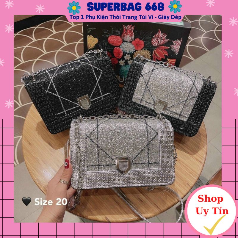 Túi Đeo Chéo Nữ ❤️FREESHIP❤️ Túi Đeo Vai Nhũ DRA Siêu Đẹp SP 33