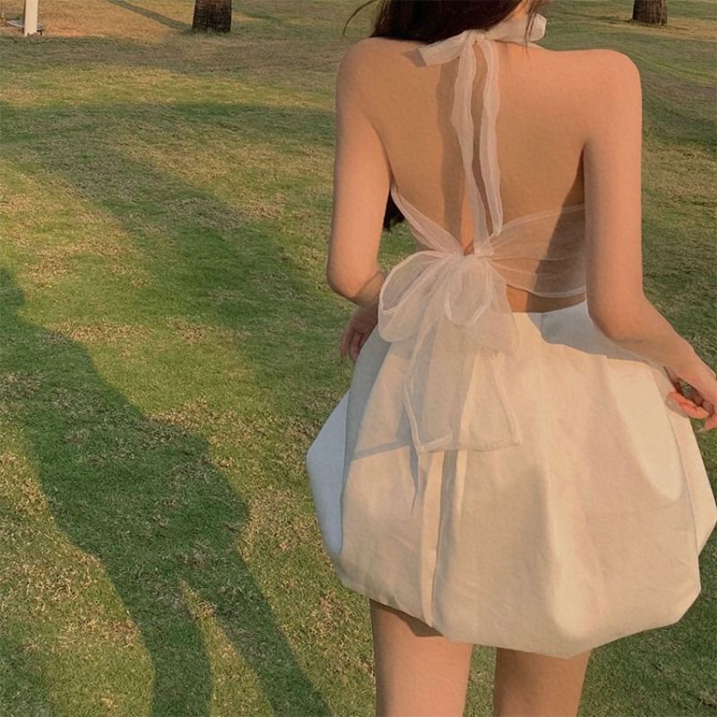 Đầm Công Chúa Hở Lưng Thời Trang Đi Biển 2022