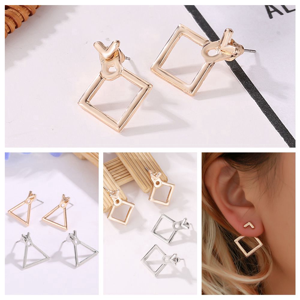 Khuyên tai thiết kế hình học thời trang độc đáo dành cho nữ
