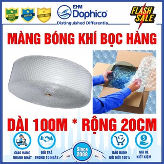 Cuộn 100m x 20cm – Màng bóng khí bọc hàng - Màng xốp nổ – Màng bong bóng khí – Xốp bóng khí – Xốp hơi bóp nổ