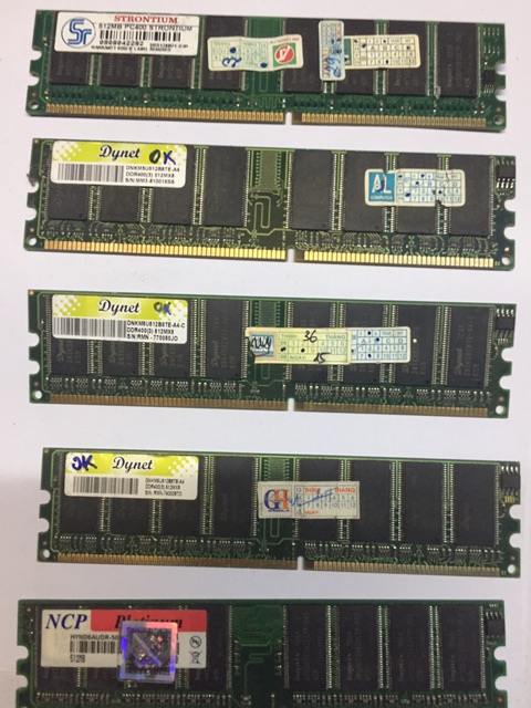 Ram máy tính PC Ddram 1 512M Bus 333 hoặc Bus 400