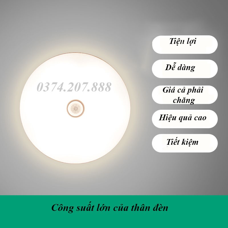 Đèn LED Tròn Cảm Ứng Chuyển Động Đèn Ngủ Cảm Biến Thông Minh Gắn Hành Lang/Cầu Thang/Phòng Ngủ/Phòng Tắm PAPAA.HOME