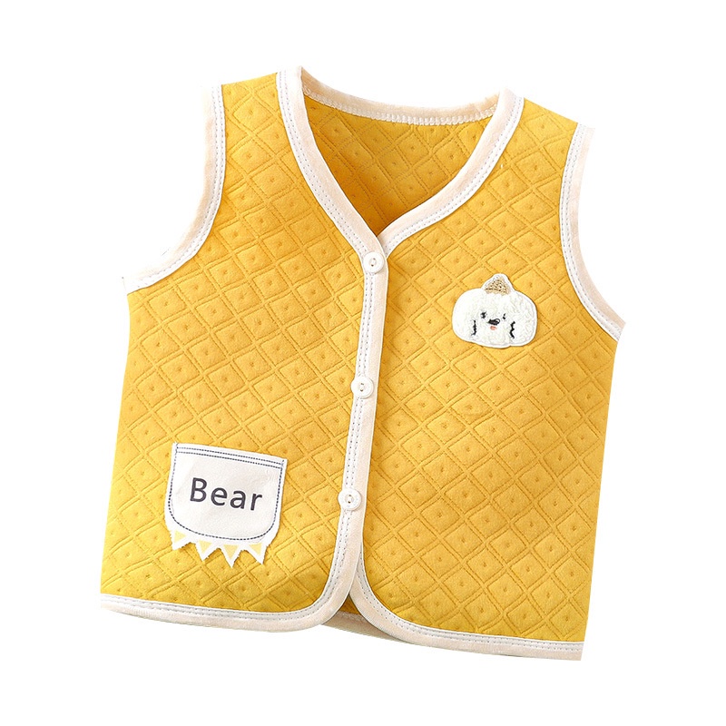 Áo Khoác Phao Lót Lông Cừu Dày Ba Lớp Giữ Ấm Mùa Đông Cho Bé 60-120CM