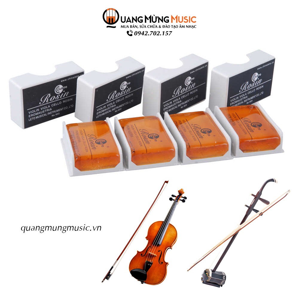 Nhựa Thông Rosin Đậm Đặc Chất Lượng cho đàn Violin - Viola - Cello - Đàn Nhị - LETO No.603 - Loại Tốt