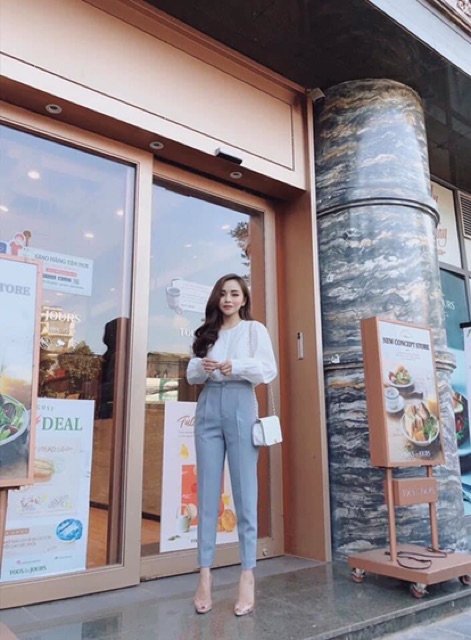 [Sale 50%] Quần tây nữ công sở chất đẹp khuy bọc