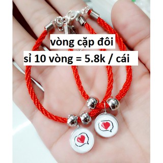 Vòng tay cặp đôi : 10 cái ( 5 cặp ) = 58k [ sỉ 100 vòng giá 5,3k / cái ]