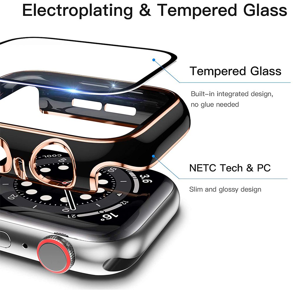 Ốp Bảo Vệ Màn Hình Đồng Hồ Thông Minh Hai Màu Mạ Điện Dành Cho Apple watch series 8 7 3 4 5 6 SE iWatch 45mm 41mm 44mm 40mm 42mm 38mm