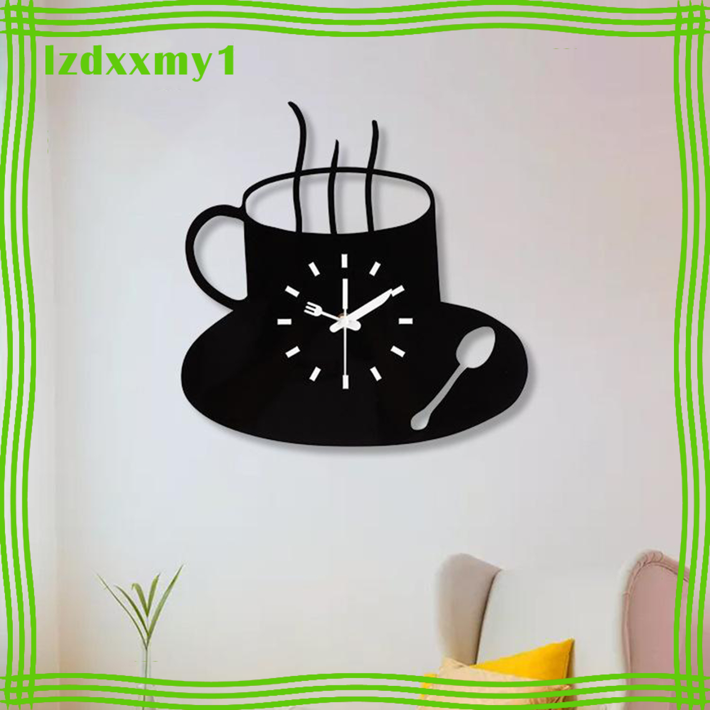 Kiddy Creative 12\'\' Wall Clock Mute Decorative Wall Clocks Cafe No-Ticking Watch