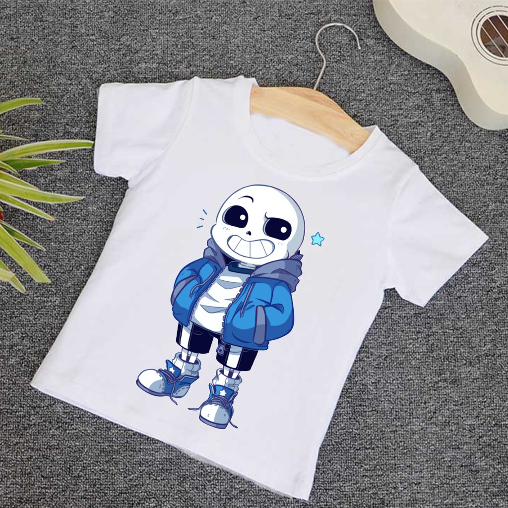 Áo phông cho bé in hình game Undertale Sans bé trai bé gái đều thích