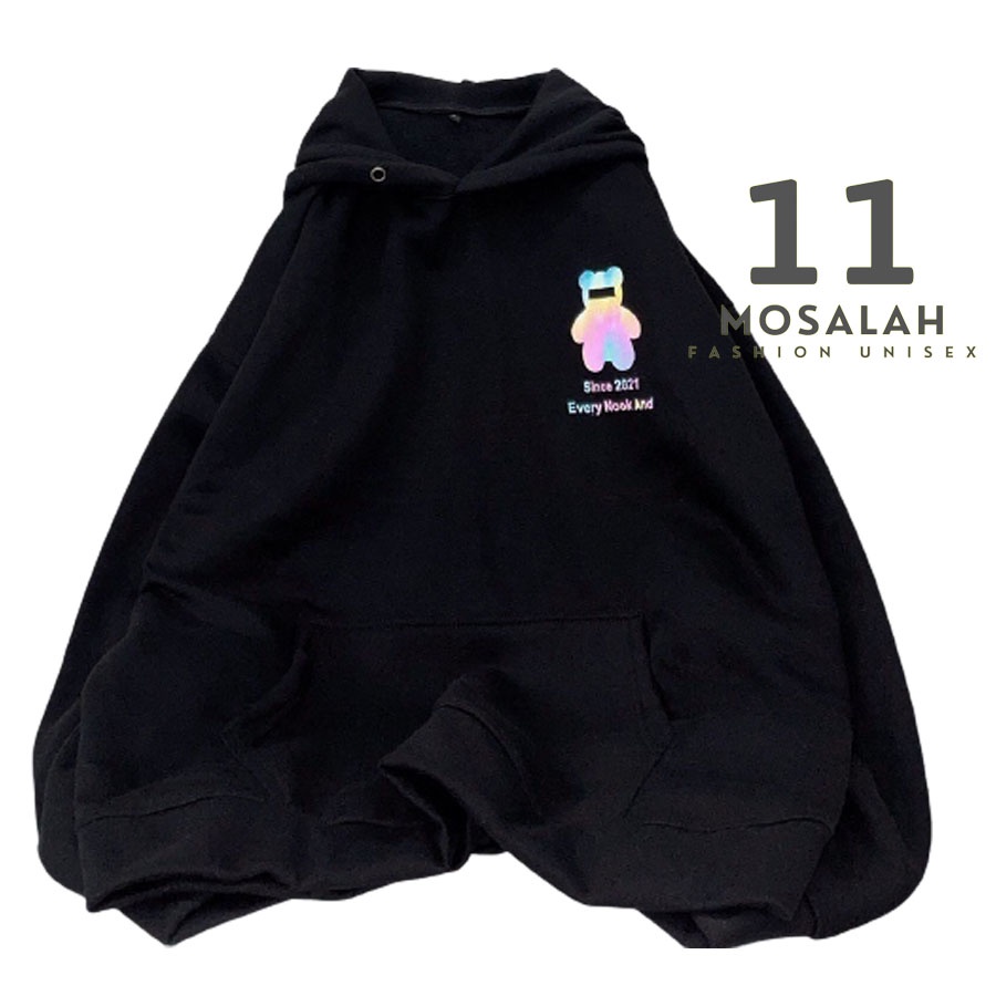 Áo hoodie gấu phản quang nam nữ bông form rộng cao cấp. mo2 | BigBuy360 - bigbuy360.vn